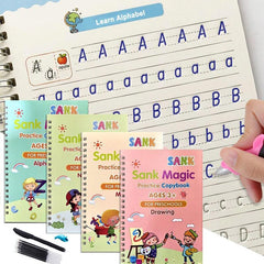 Sank Magic Practice Copybook – Reusable Handwriting & Drawing Book for Kids (Ages 3+)