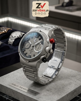 Hublot Chain Gents Watch – Skeleton Dial Luxury Chronograph with Date, Heavy Stainless Steel Strap & Butterfly Lock