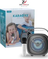GTS-2008 Karaoke Speaker with Wireless Mic – RGB Portable Bluetooth Speaker | 4” Loud Sound, Voice Changer, Rechargeable Multipurpose Audio System