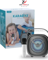 GTS-2008 Karaoke Speaker with Wireless Mic – RGB Portable Bluetooth Speaker | 4” Loud Sound, Voice Changer, Rechargeable Multipurpose Audio System