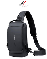Anti-Theft Lock Crossbody Bag for Men & Women – Secure Travel Sling Bag with USB Charging Port
