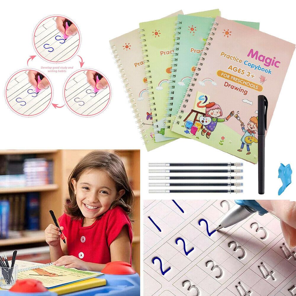 Sank Magic Practice Copybook – Reusable Handwriting & Drawing Book for Kids (Ages 3+)