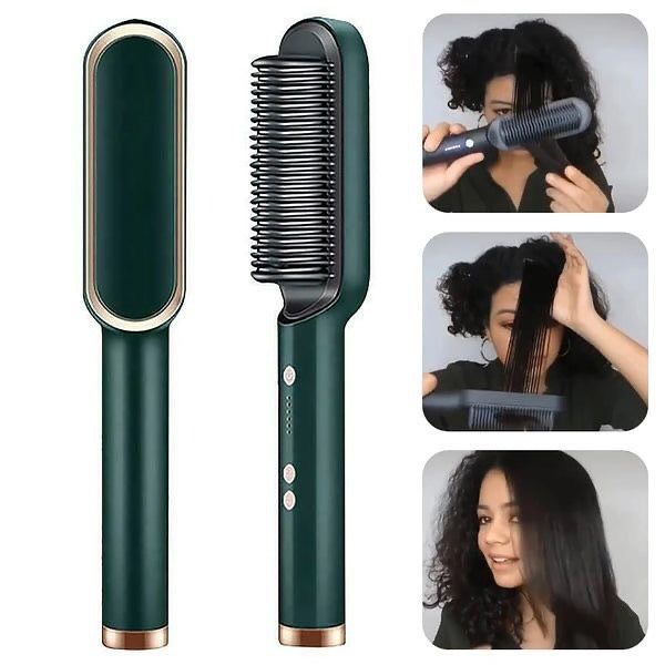 Hair Straightener Comb – Fast Heating Electric Straightening Brush for Smooth & Silky Hair