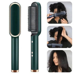 Hair Straightener Comb – Fast Heating Electric Straightening Brush for Smooth & Silky Hair