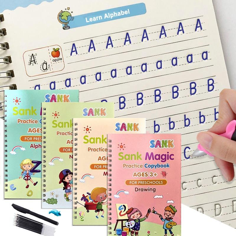 Sank Magic Practice Copybook – Reusable Handwriting & Drawing Book for Kids (Ages 3+)