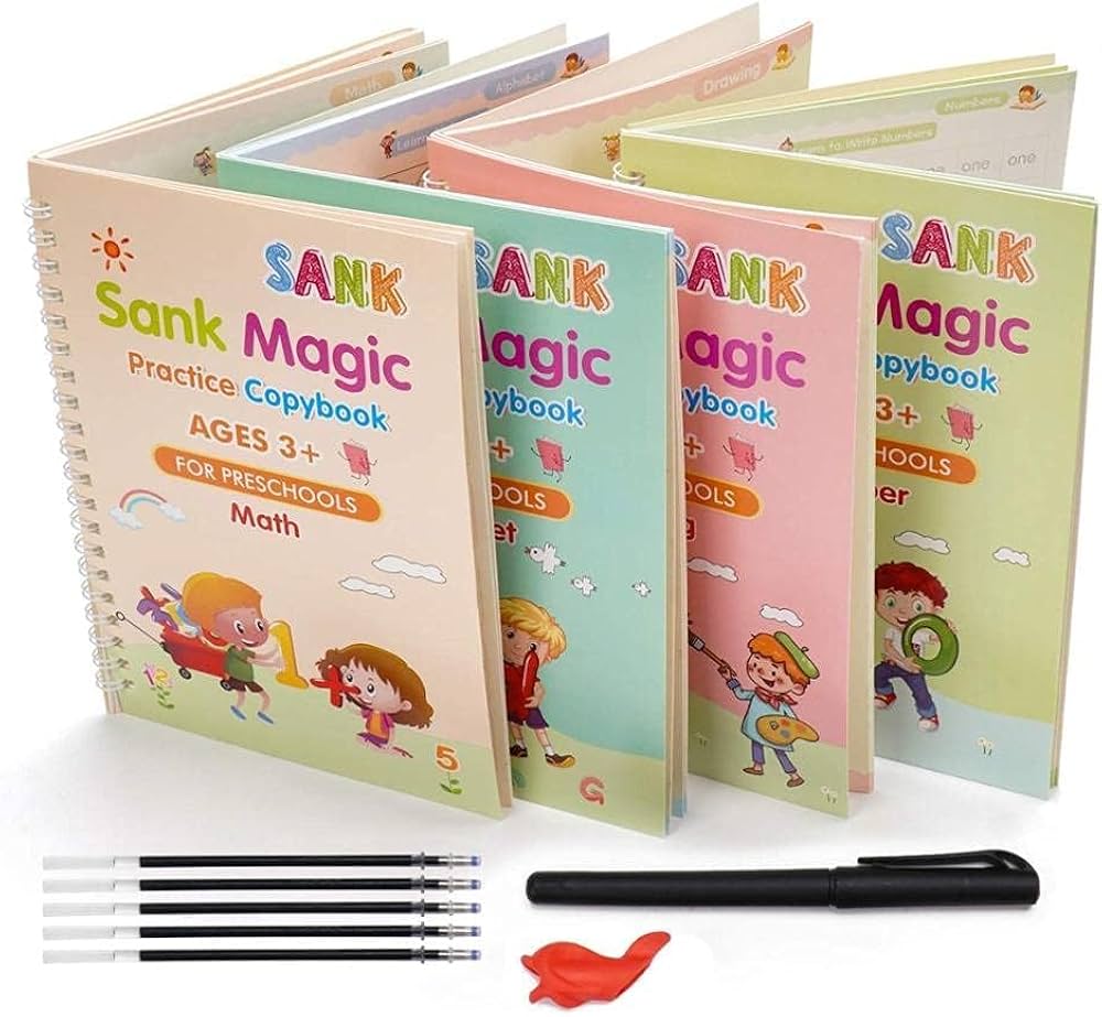 Sank Magic Practice Copybook – Reusable Handwriting & Drawing Book for Kids (Ages 3+)