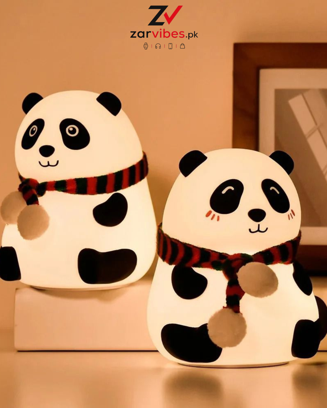 Cute Panda Night Lamp – Soft LED Bedside Light for Kids Room & Home Decor