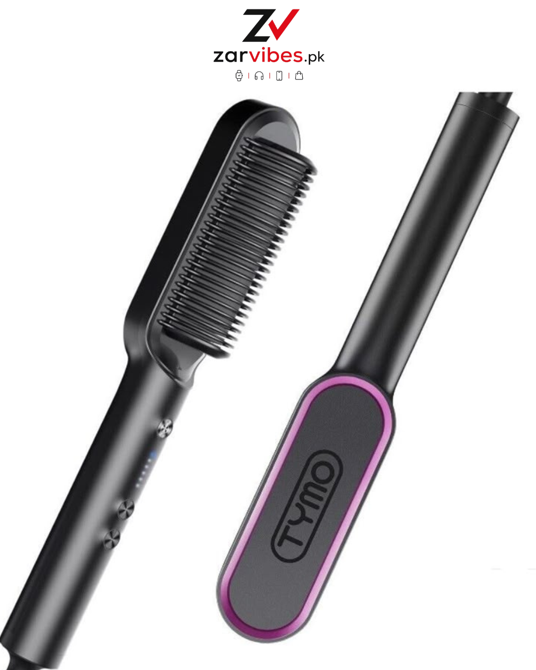 Hair Straightener Comb – Fast Heating Electric Straightening Brush for Smooth & Silky Hair