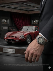 Hublot Chain Gents Watch – Skeleton Dial Luxury Chronograph with Date, Heavy Stainless Steel Strap & Butterfly Lock