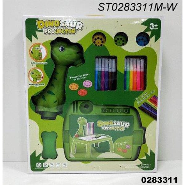Kids Drawing Projector Table – Dinosaur LED Trace & Draw Board with Erasable Surface & Adjustable Light
