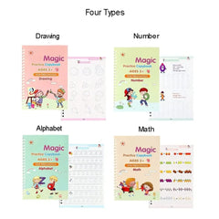 Sank Magic Practice Copybook – Reusable Handwriting & Drawing Book for Kids (Ages 3+)