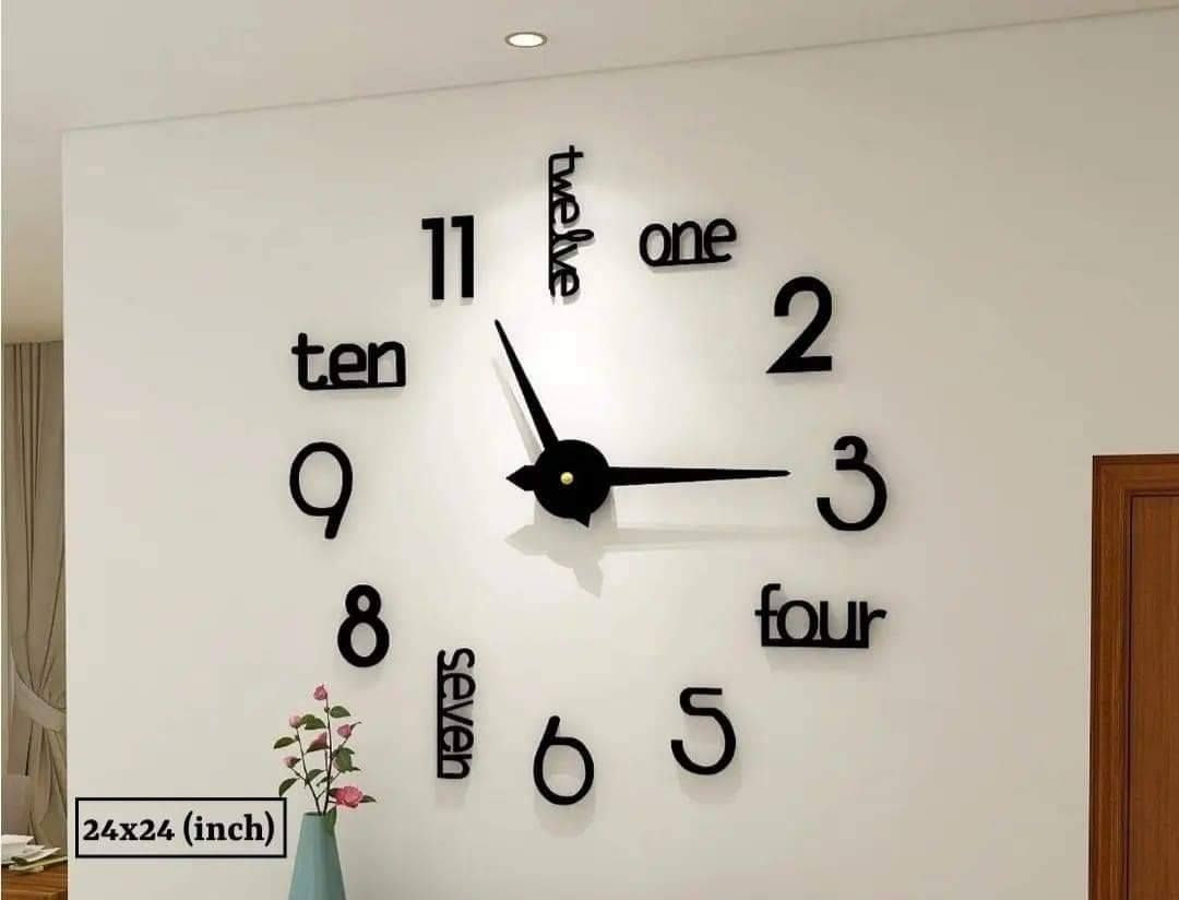 Elegant Wooden Wall Clock – Modern Design MDF Clock for Living Room